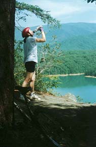 Taking a well-deserved break among breathtaking scenery. � Jim Johnson