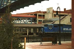 Walking Bridge and train viewing area. Photo by Eric Miller 