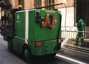 Paris sidewalk cleaners. � James Priest.