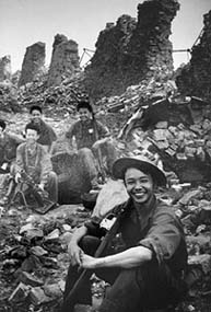 Smiles under the foot of ancient walls (August 1972). Used with permissions.