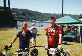 Tyson and biking companion. Copyright Tyson Brooks.