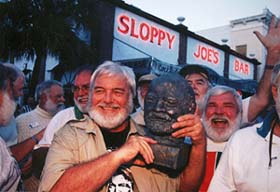 Hemingway look-alike winner Don Duncan outside of Sloppy Joe's. Copyright Andy Newman Keys TDC.