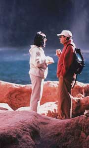 Paul Theroux with his wife, Sheila Donnelly, in the Grand Canyon. � Ron Butler 