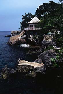 Like the cliffs at Negril, swimmers also plunge directly into the Caribbean. Copyright Victoria Brooks. 