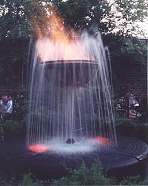 Courtesy of Pat O'Brien's Pub, New Orleans. The infamous flaming fountain. 