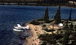 Copyright Leslie Leong, GNWT. Flying in to a camp like this one will make you forget your initial fears.