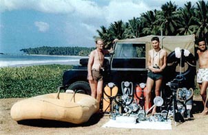 Clarke and company discovered treasure off Sri Lanka's coast. Courtesy of Sir Arthur C. Clarke, 1956.