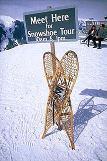 Snowshoeing is one of the non-gravity-dependent entertainment options. Copyright: Ken Missbrinner.