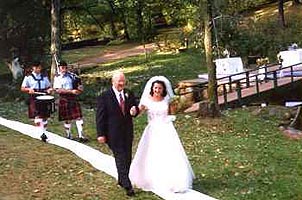 Here comes the bride! Photo courtesy of Seven Pines Lodge.