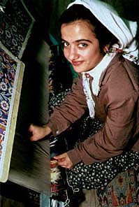 Most rugs are woven by women, a demanding art learned from their grandmothers and mothers. � Warren Lieb.
