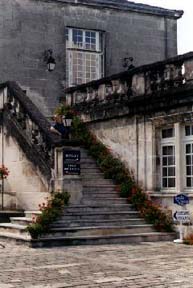 Front Steps of Otard Castle. Copyright: E. Lisa Moses.
