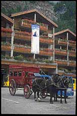 No automobiles in Zermatt. Copyright: Kathryn Lemmon.