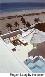 The Tide's elegant luxury overlooking the beach. Courtesy of Island Outpost.