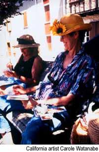 California artist Carole Watanabe eaches art and paints every summer in Soreze, France. � Warren Lieb