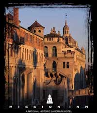 The Mission Inn gives the Californian desert a European flavor. Courtesy of Mission Inn. 