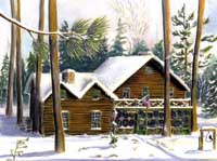 Historic Seven Pines Lodge made a beautiful setting for a family Christmas celebration. Courtesy of Seven Pines Lodge