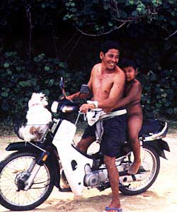 Locals at the beach. Copyright Victoria Brooks.