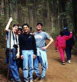 Tired, but happy hikers. Copyright Debbi Florence, 1999