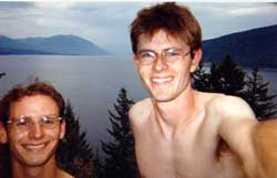 Photographer Brian Southby (left) & writer Tyson Adventure Brooks (right). Copyright: Brian Southby, 1999.
