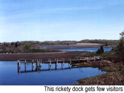 This rickety dock gets few visitors. � Jim Johnson, 1999