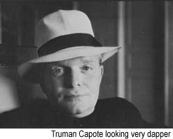 Truman Capote looking very dapper. Courtesy of N. Harrison, 1999